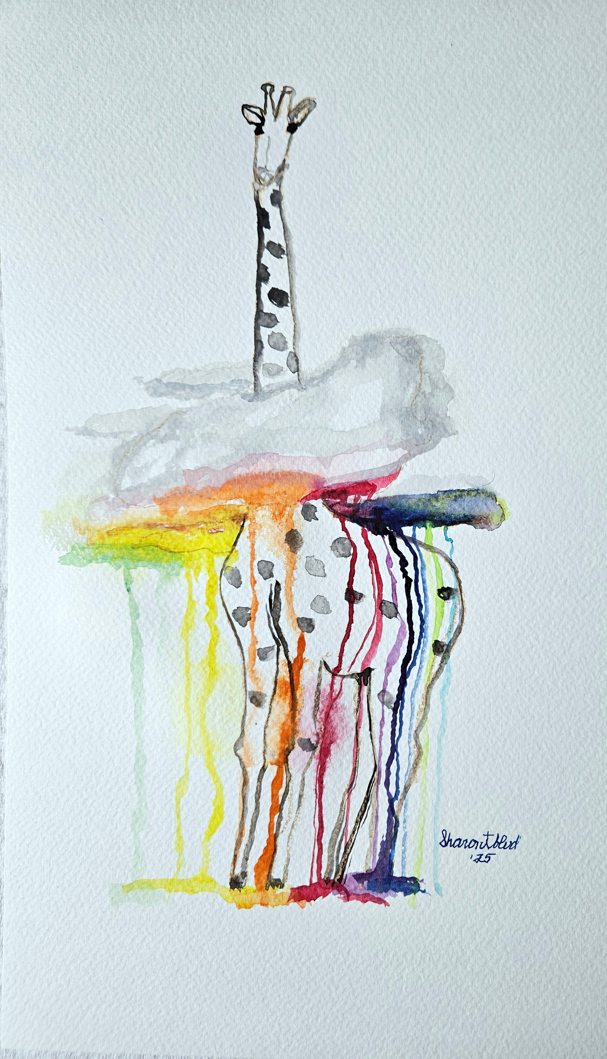 Moose Watercolor Wax Resist