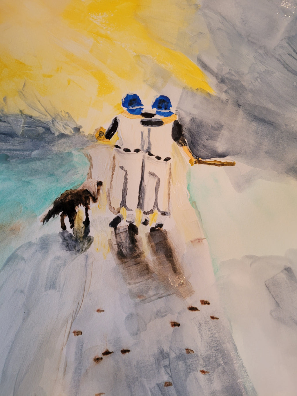 Moose Watercolor Wax Resist